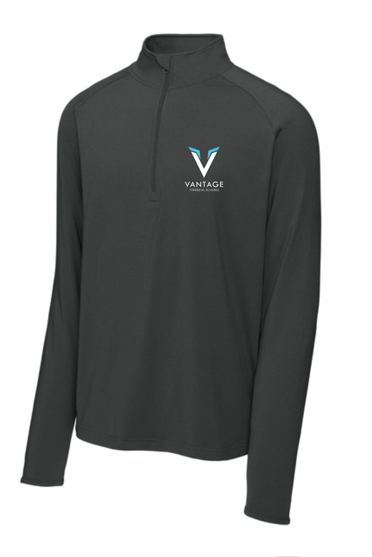 'V' Logo Mens Sport-Tek® Sport-Wick® Stretch EMBROIDERED 1/4-Zip Pullover